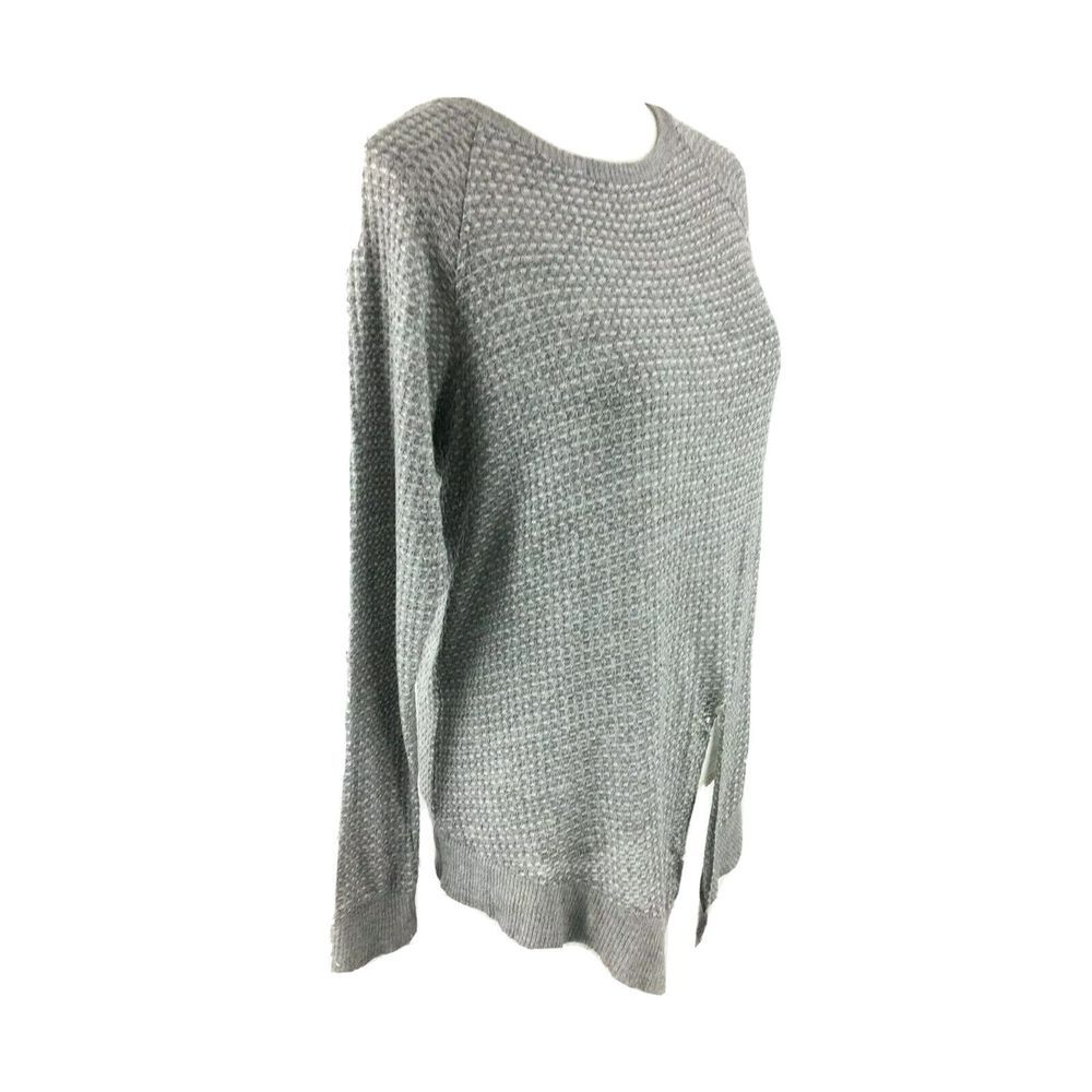 Velvet by Graham & Spencer Womens Imported Yarn Knit Front Slit Sweater‎ XS Gray - Picture 4 of 9